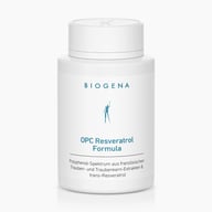 Biogena, OPC Resveratrol Formula, Fľaša, biela, Spektrum polyfenolov z francúzskych extraktov z hrozna a jadierok hrozna & trans-resveratrol