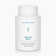 Biogena, fit@work® BASIC, Flasche, weiß, Energie & Konzentration® – mit Vitaminen, Mineralstoffen und Maca-Extrakt
