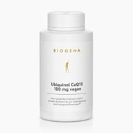 Biogena, Ubiquinol CoQ10 100 mg vegan, Flasche, weiß, Hoch dosiertes Premium-CoQ10, aktiviert & Vitamin B₂ zur Unterstützung des Energiestoffwechsels®