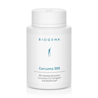 Biogena, Curcuma 500, Sticlă, alb, Cu Curcumin C3 Complex® standardizat și BioPerine®