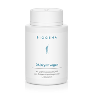 Biogena, DAOZym® vegan, Sticlă, alb, Cu diaminoxidază (DAO) din germeni de mazăre și L-glutamină
