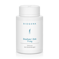 Biogena, DreiSalz® Zink 9 mg, Sticlă, alb, Zinc din trei compuși