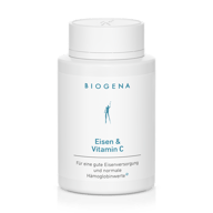 Biogena, Eisen & Vitamin C, Sticlă, alb, Pentru un aport bun de fier și valori normale ale hemoglobinei®