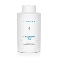Biogena, L-Tryptophan 250, Sticlă, alb, Combinat cu vitamine B selectate