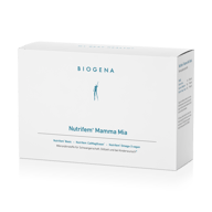 Biogena, Nutrifem® Mamma Mia, Cutie, alb, Nutrifem® Basic · Nutrifem CalMagOcean® · Nutrifem® Omega-3 vegan Micronutrienți pentru sarcină, alăptare și când îți dorești un copil®