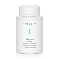 Biogena, Mangan 4 mg, Sticlă, alb, Pentru susținerea aportului de mangan