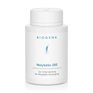 Biogena, Molybdän 200, Sticlă, alb, Pentru susținerea aportului de molibden