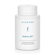 Biogena, NiaPlex B3®, Sticlă, alb, Vitamine din complexul B cu conținut ridicat de niacină