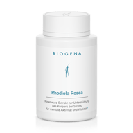 Biogena, Rhodiola Rosea, Sticlă, alb, Extract de rădăcină de trandafir pentru susținerea corpului în stres, pentru activitate mentală și vitalitate®