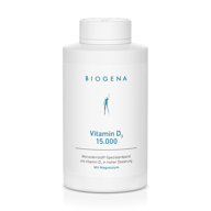 Biogena, Vitamin D₃ 15.000, Sticlă, alb, Preparat special de micronutrienți cu vitamina D₃ în dozaj ridicat Cu magneziu
