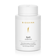 Biogena, EpiG stabilize, Sticlă, alb, Complex special cu alfa-cetoglutarat și polifenoli din extract de ceai verde