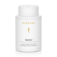 Biogena, QinkGo®, Sticlă, alb, Formulă inimă & creier® Cu extract de ginkgo & vitamina B1
