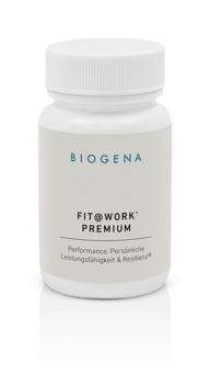 Biogena, FIT@WORK® PREMIUM, Sticlă, alb, Performanță. Performanță personală și reziliență®