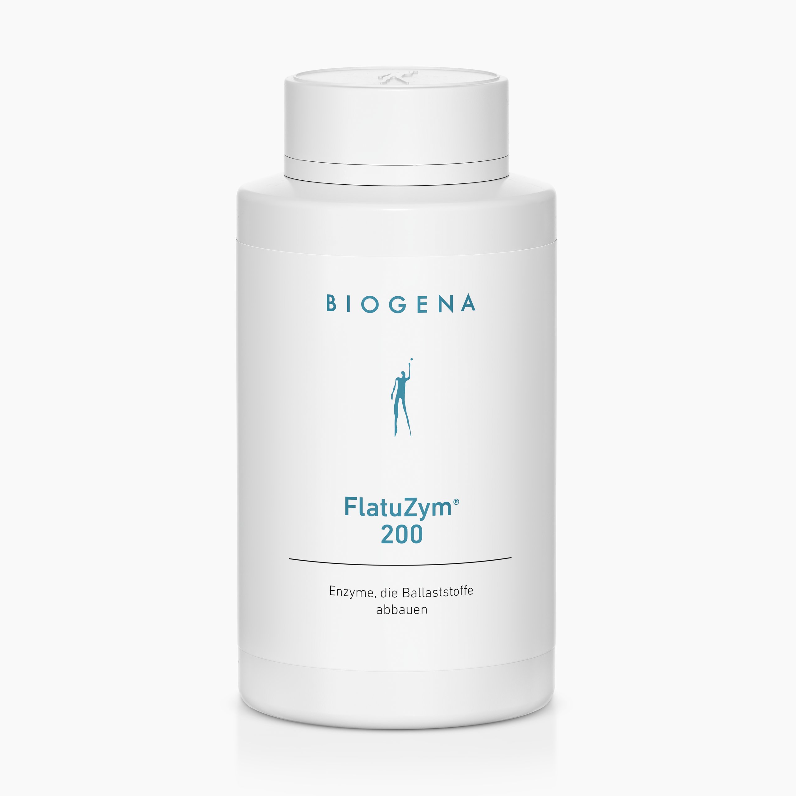 Biogena, FlatuZym® 200, Bottle, white, Enzymes that break down dietary fibre