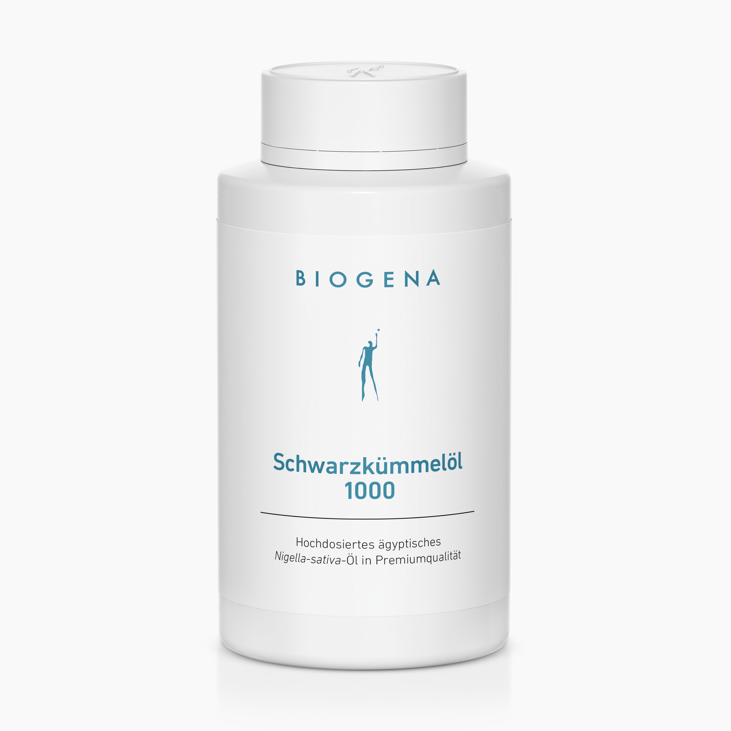 Biogena, Schwarzkümmelöl 1000, Flasche, weiß, Hochdosiertes ägyptisches Nigella-sativa-Öl in Premiumqualität