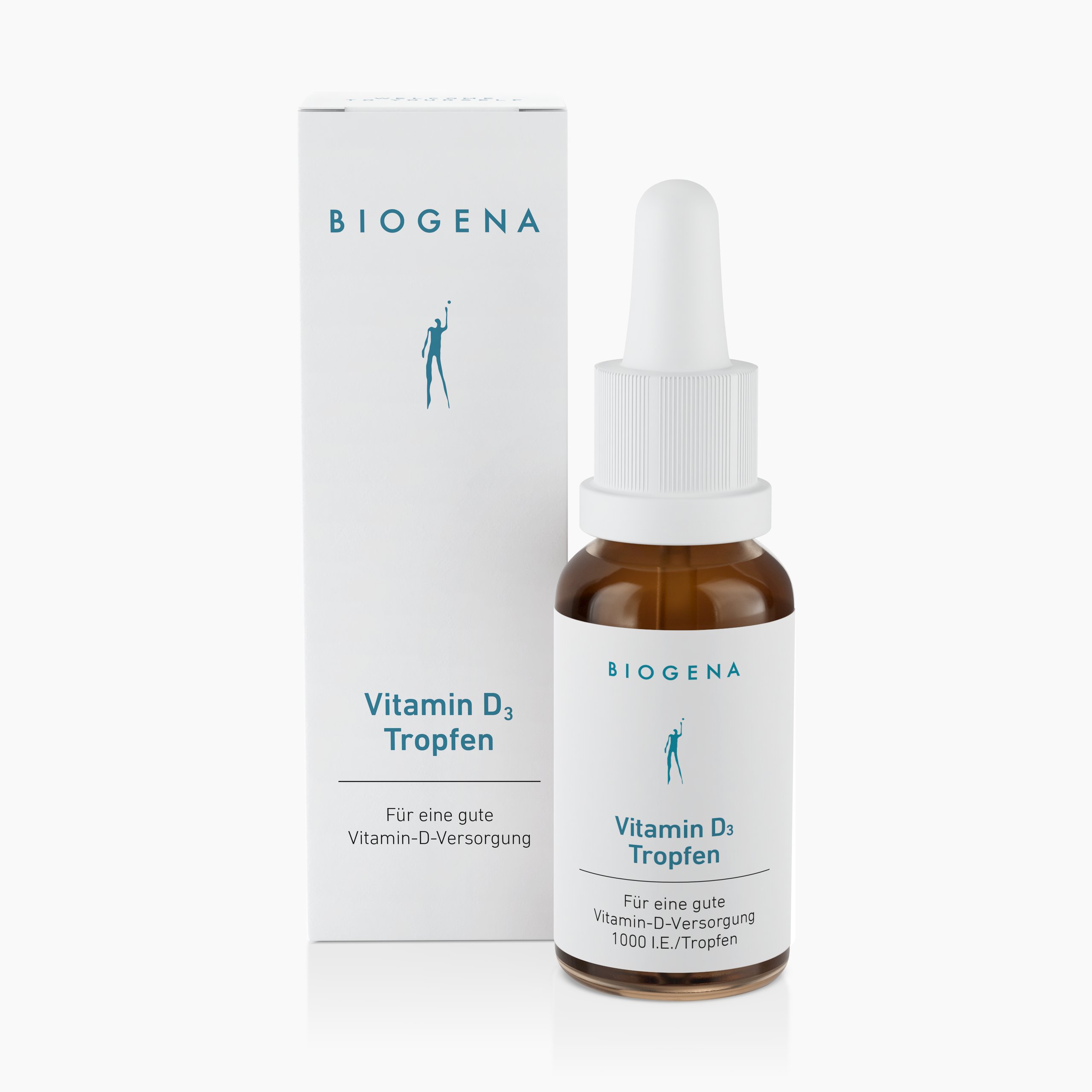 Biogena, Vitamin D₃ Tropfen, Flasche, weiß, Für eine gute Vitamin-D-Versorgung 1000 I.E./Tropfen