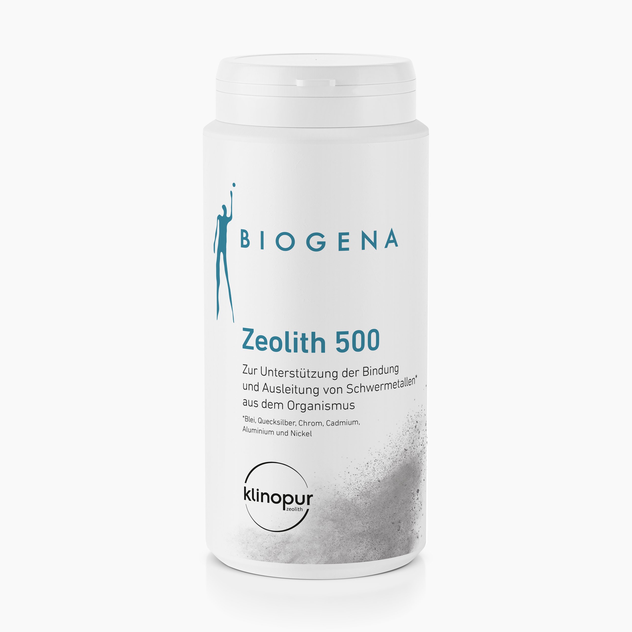 Biogena, Zeolith 500, Bottiglia, bianco, Per sostenere il legame e l’eliminazione dei metalli pesanti* dall’organismo *Piombo, mercurio, cromo, cadmio, alluminio e nichel