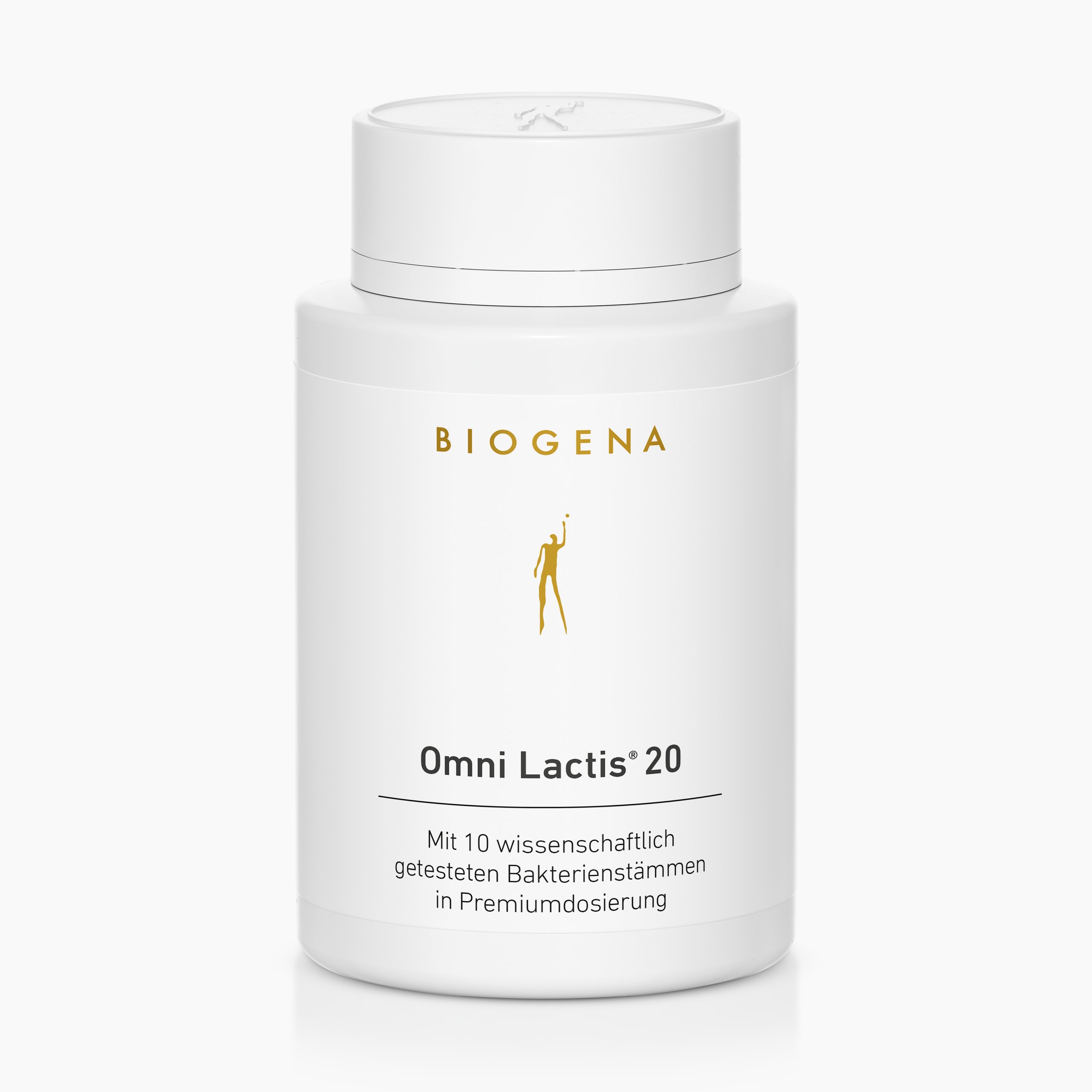 Biogena, Omni Lactis® 20, Bottiglia, bianco, Con 10 ceppi batterici testati scientificamente in dosaggio premium