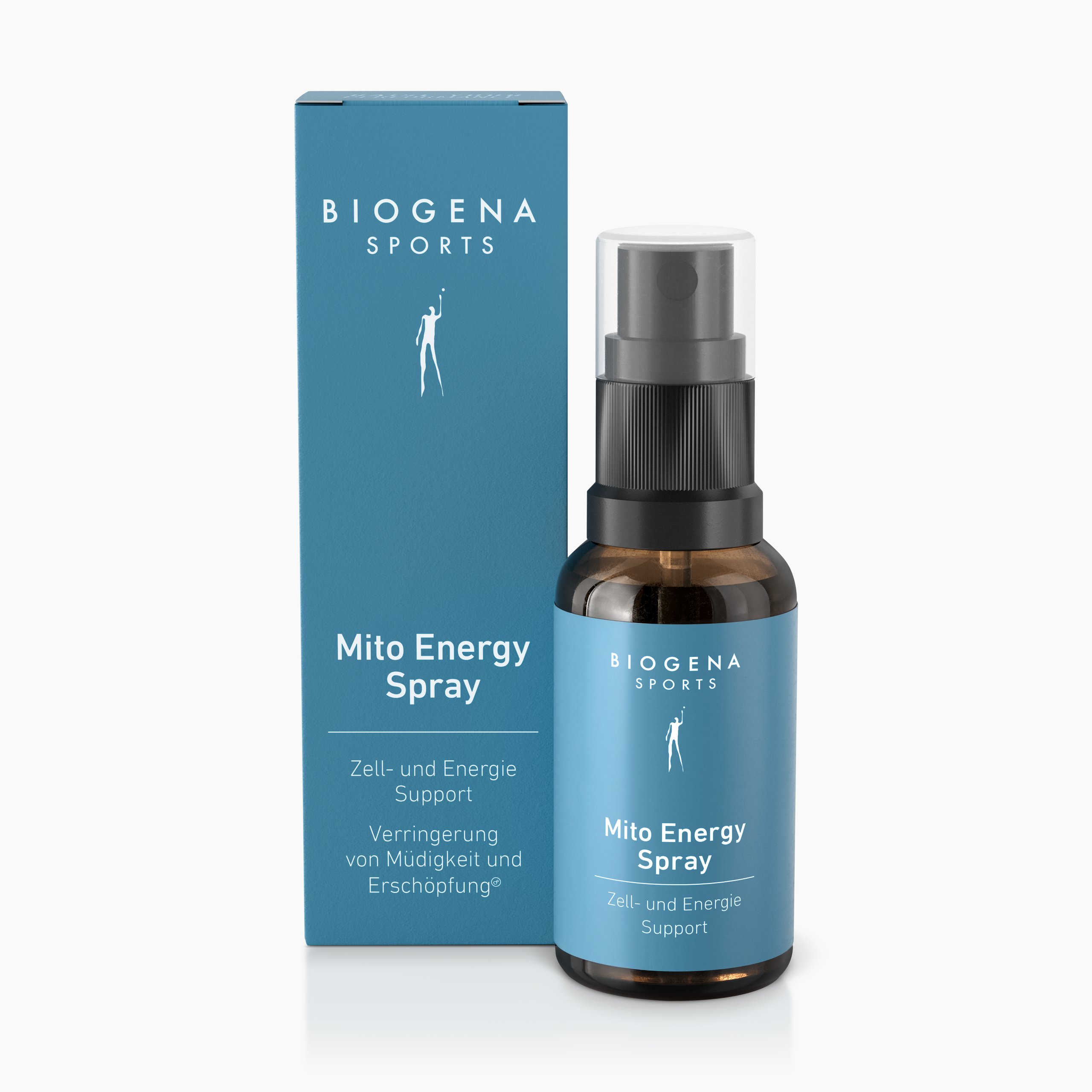 Biogena Sports, Mito Energy Spray, Botella, petrol, Apoyo celular y energético