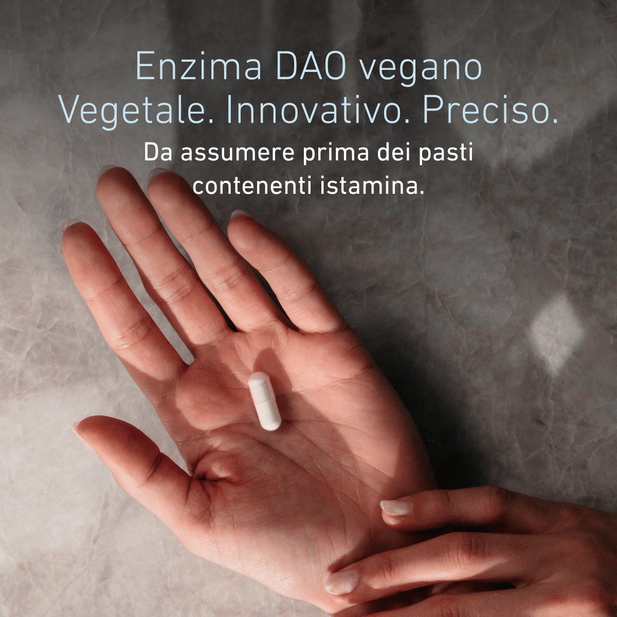 Biogena, DAOZym® vegan, Bottiglia, bianco, Con diaminossidasi (DAO) da germogli di pisello e L-glutammina