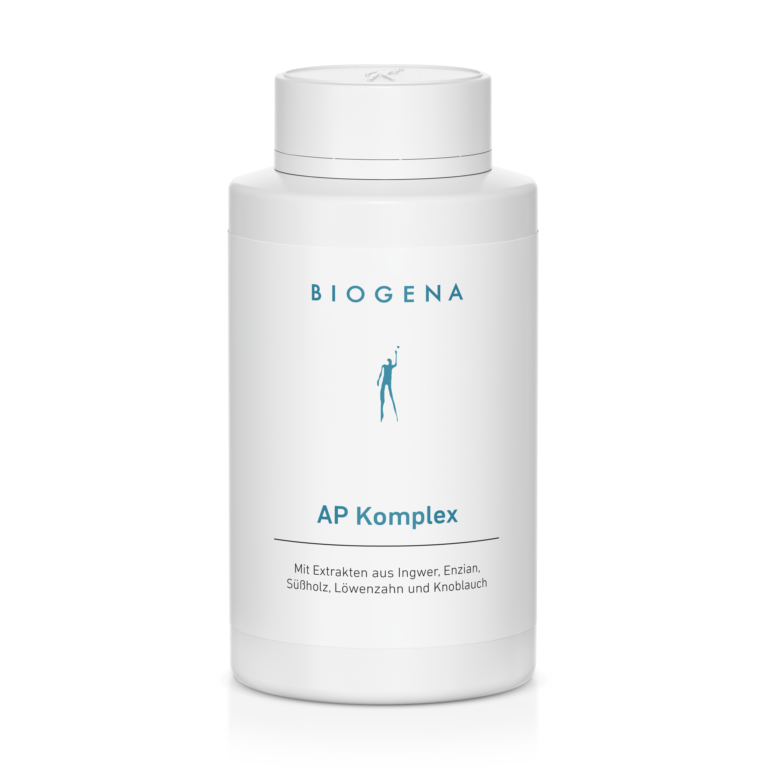Biogena, AP Komplex, Sticlă, alb, Cu extracte de ghimbir, gențiană, lemn-dulce, păpădie și usturoi