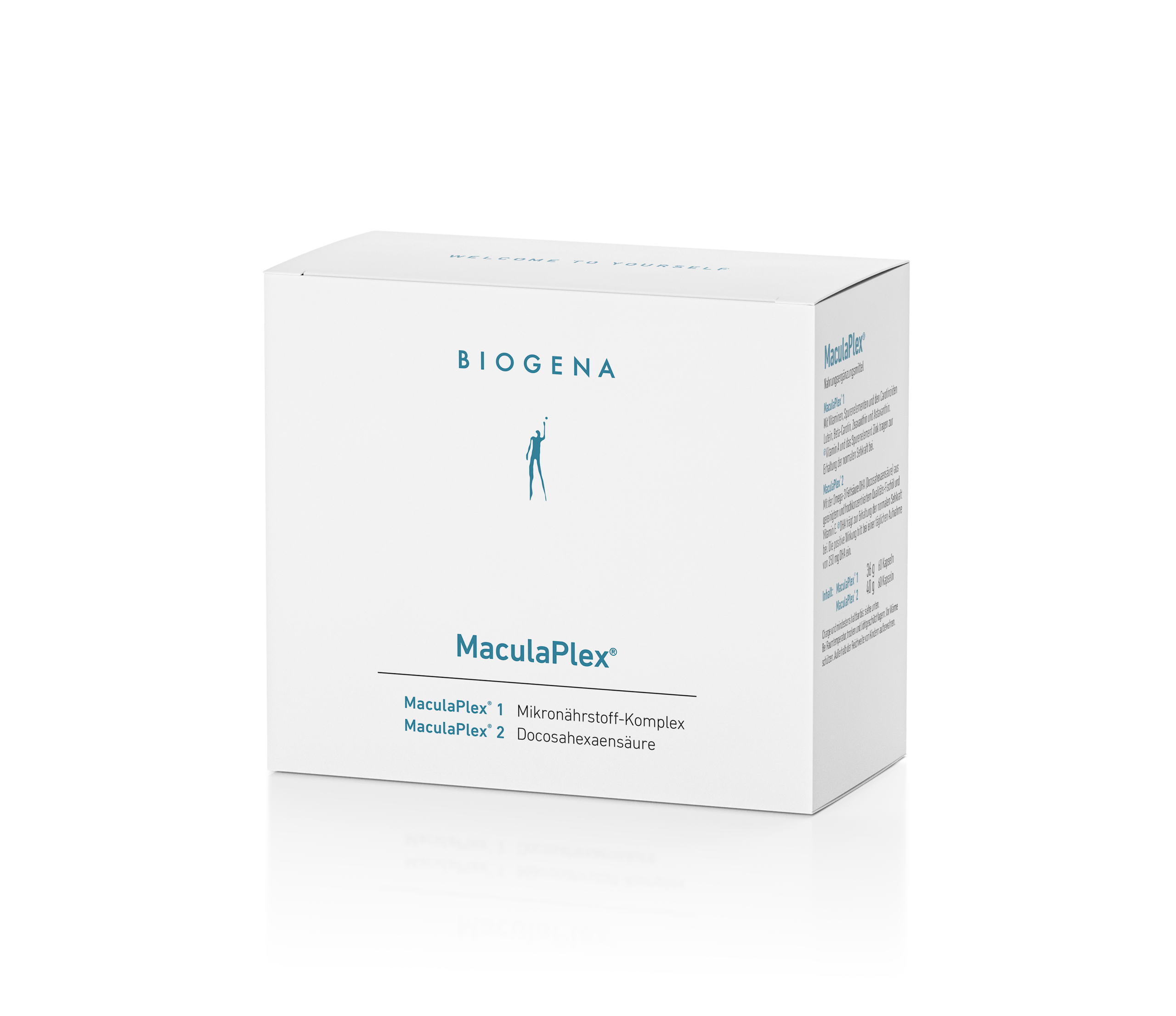 Biogena, MaculaPlex®, Cutie, alb, MaculaPlex® 1 complex de micronutrienți / MaculaPlex® 2 acid docosahexaenoic