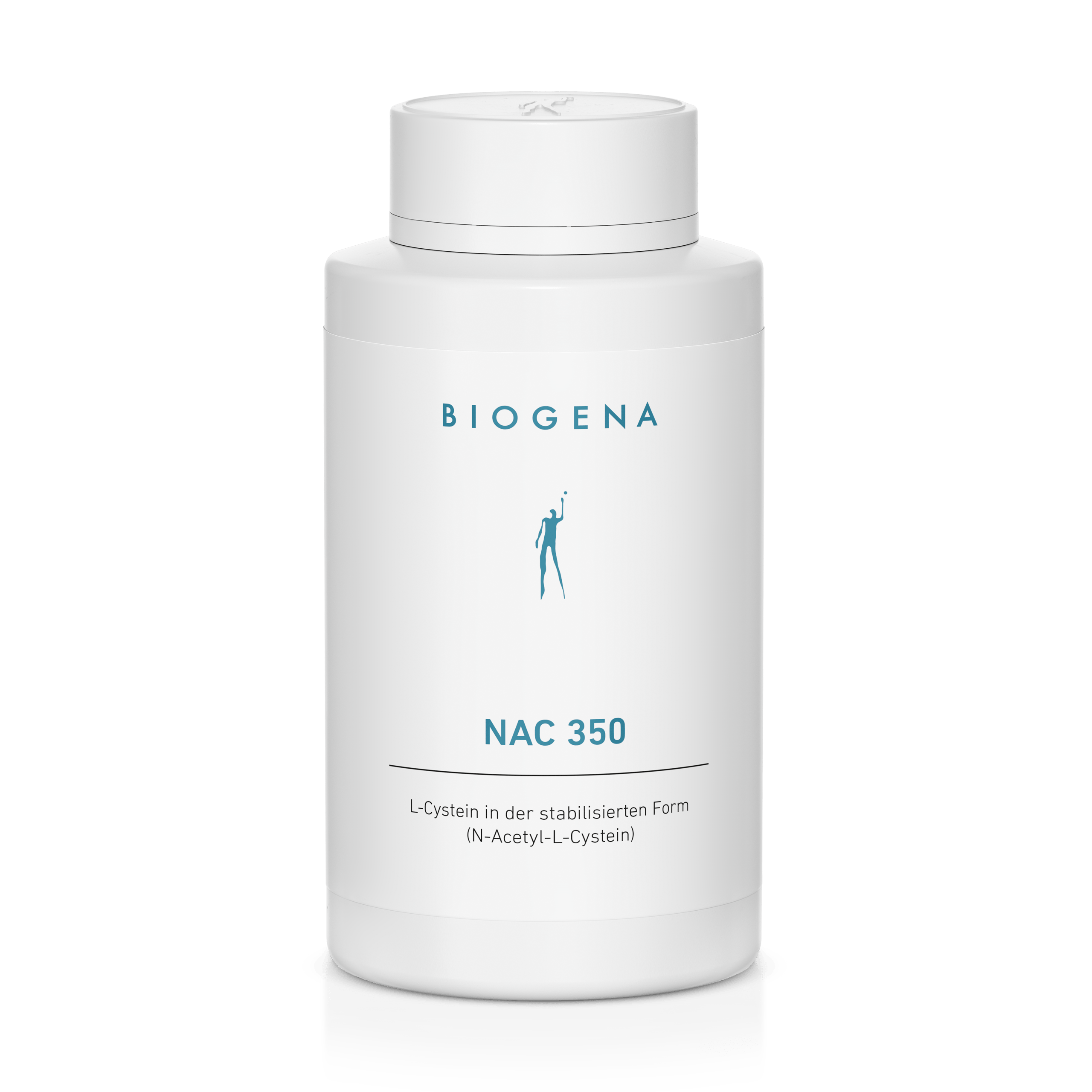 Biogena, NAC 350, Sticlă, alb, L-cisteină în forma stabilizată (N-acetil-L-cisteină)