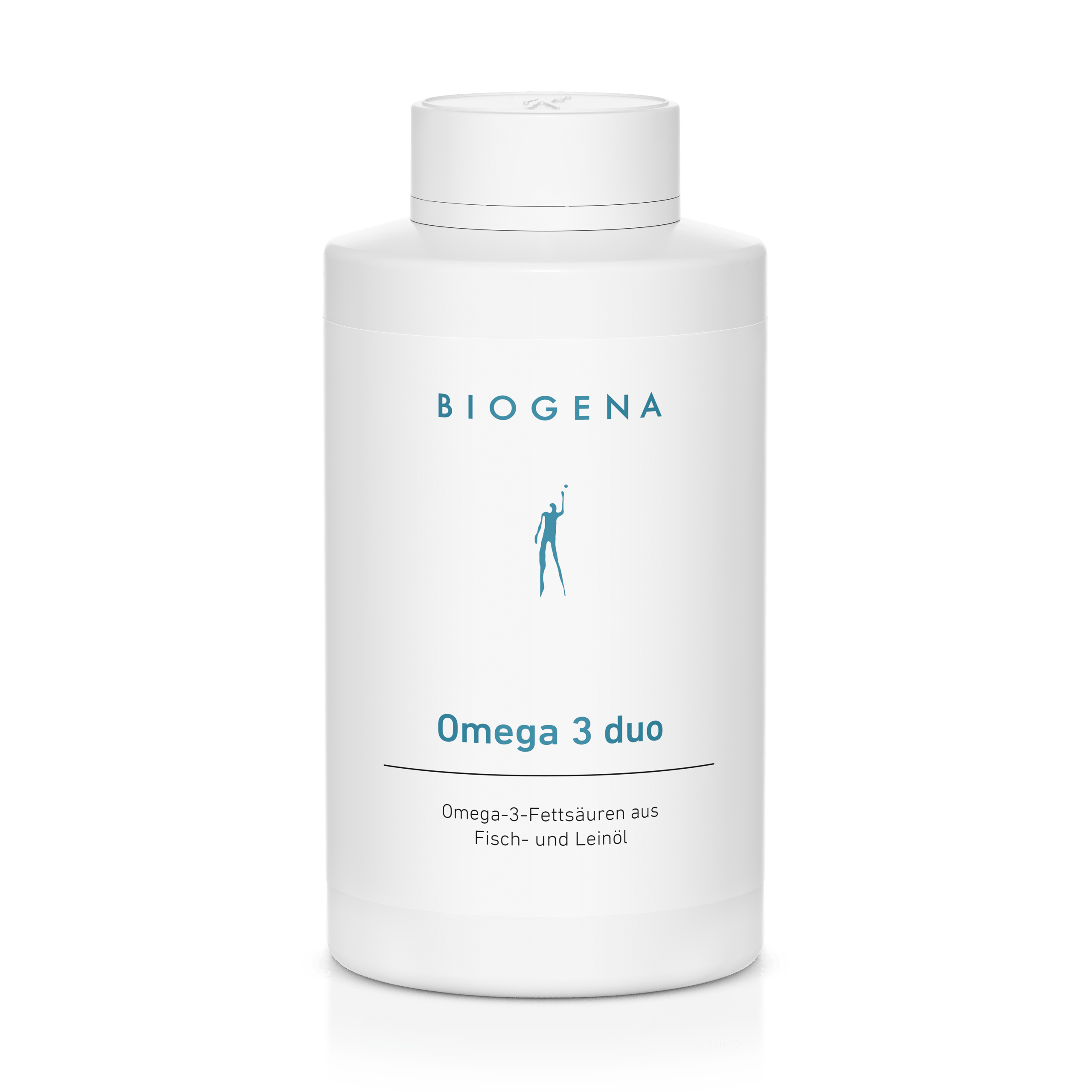 Biogena, Omega 3 duo, Sticlă, alb, Acizi grași omega-3 din ulei de pește și de in