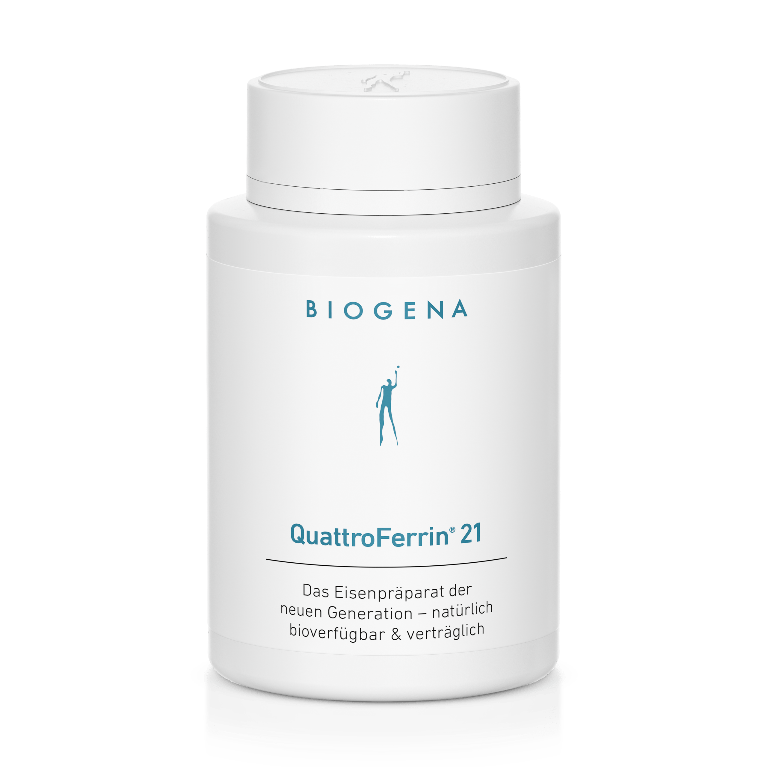 Biogena, QuattroFerrin® 21, Sticlă, alb, Preparatul de fier al noii generații – natural biodisponibil & bine tolerat