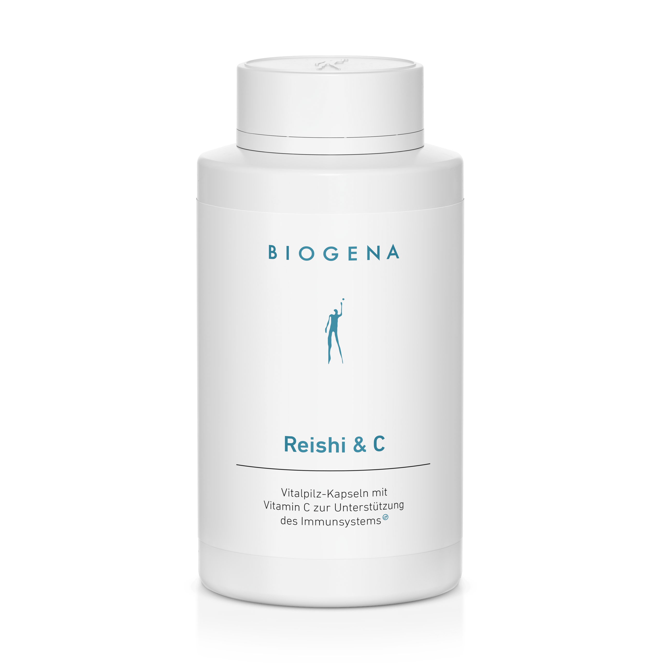 Biogena, Reishi & C, Sticlă, alb, Capsule cu ciuperci medicinale cu vitamina C pentru susținerea sistemului imunitar®