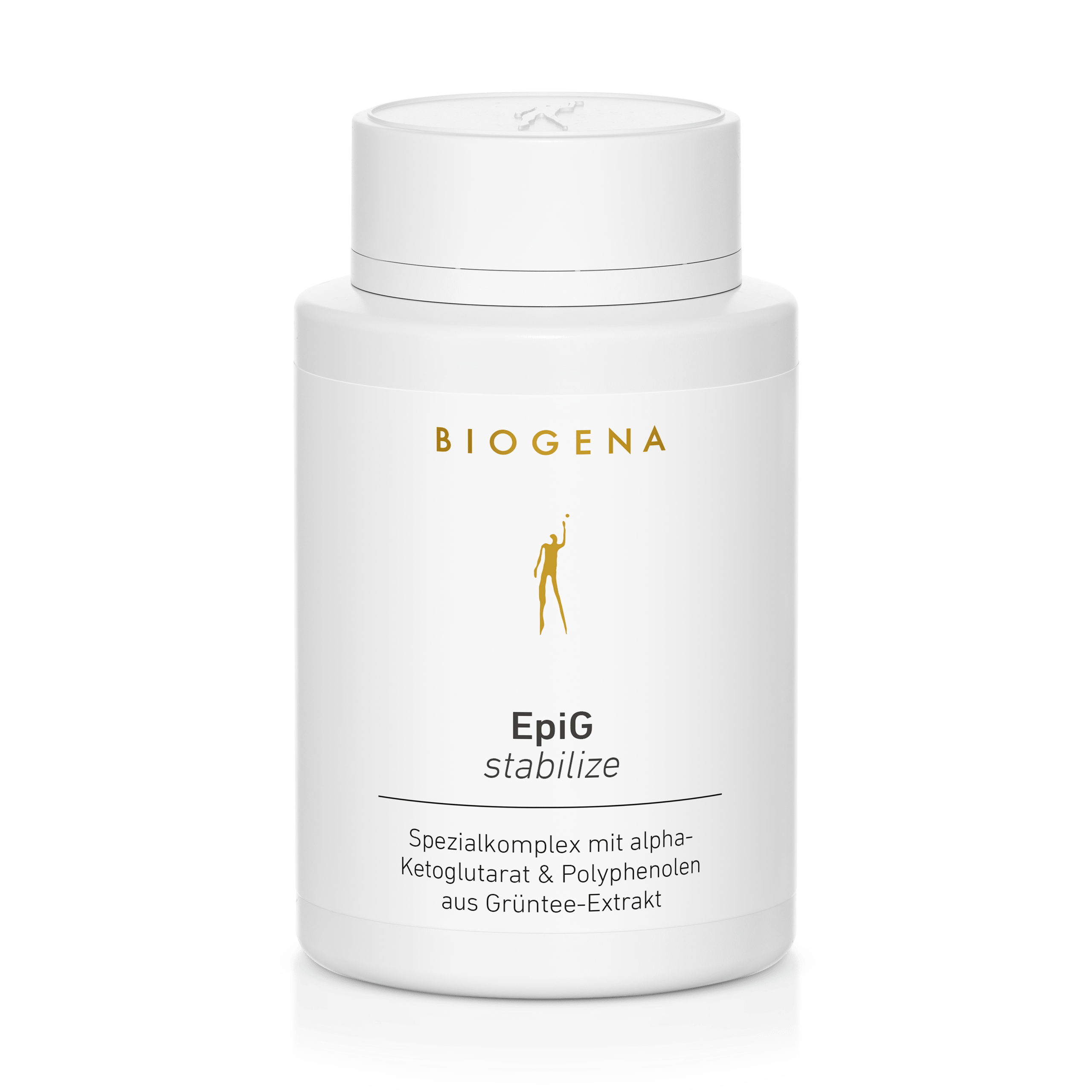 Biogena, EpiG stabilize, Sticlă, alb, Complex special cu alfa-cetoglutarat și polifenoli din extract de ceai verde