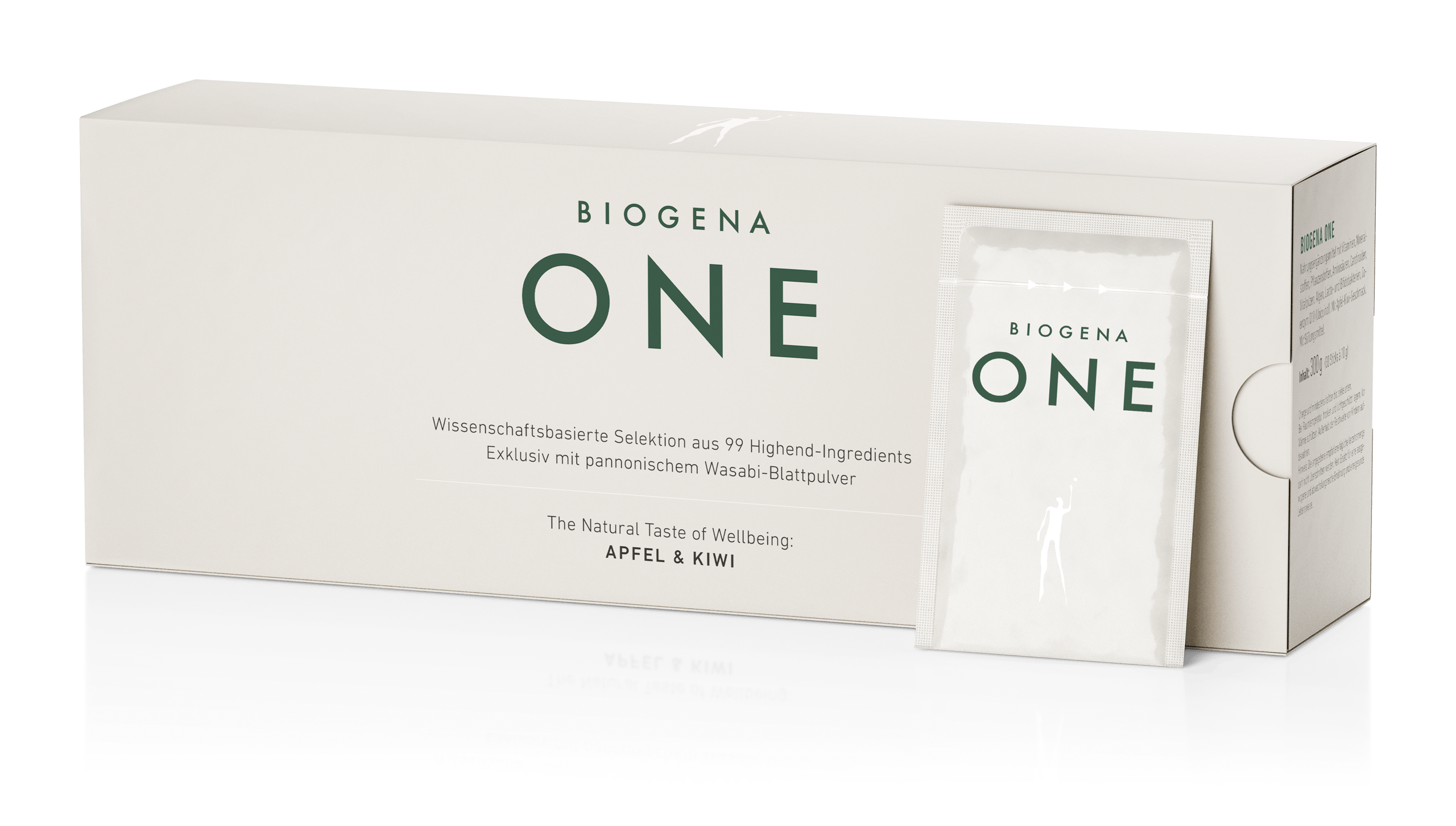 Biogena One, ONE, Cartone, bianco, Selezione basata sulla scienza di 99 ingredienti di alta gamma In esclusiva con polvere di foglie di wasabi pannonico