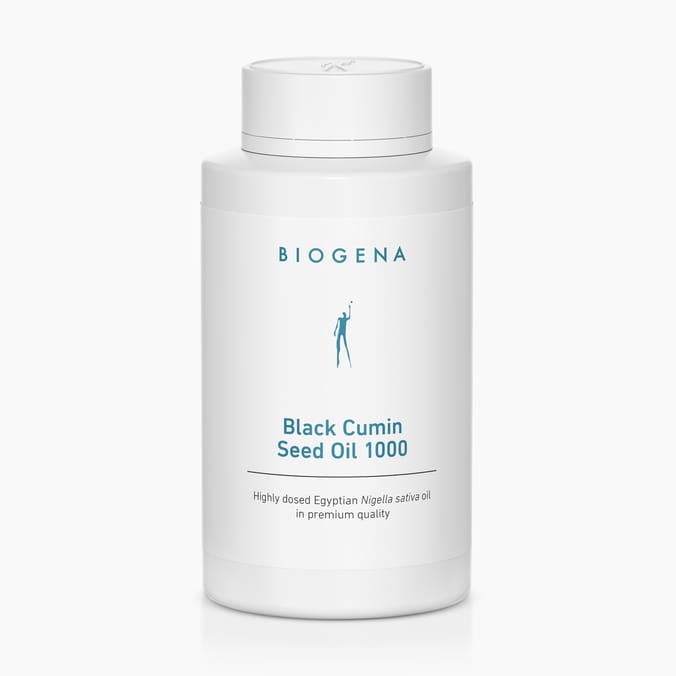 Biogena, Black Cumin Seed Oil 1000, Bottle, white, Highly dosed Egyptian Nigella sativa oil in premium quality