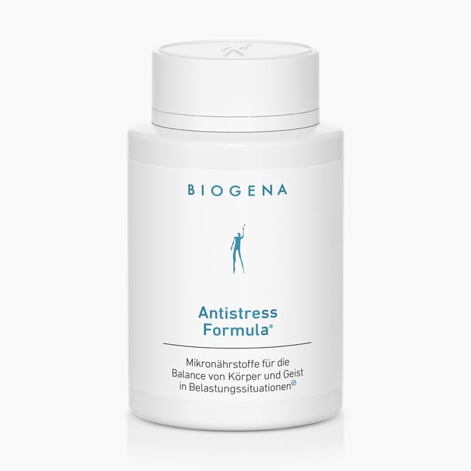 Antistress Formula® Biogena, Antistress Formula®, Flasche, weiß, Mikronährstoffe für die Balance von Körper und Geist in Belastungssituationen®