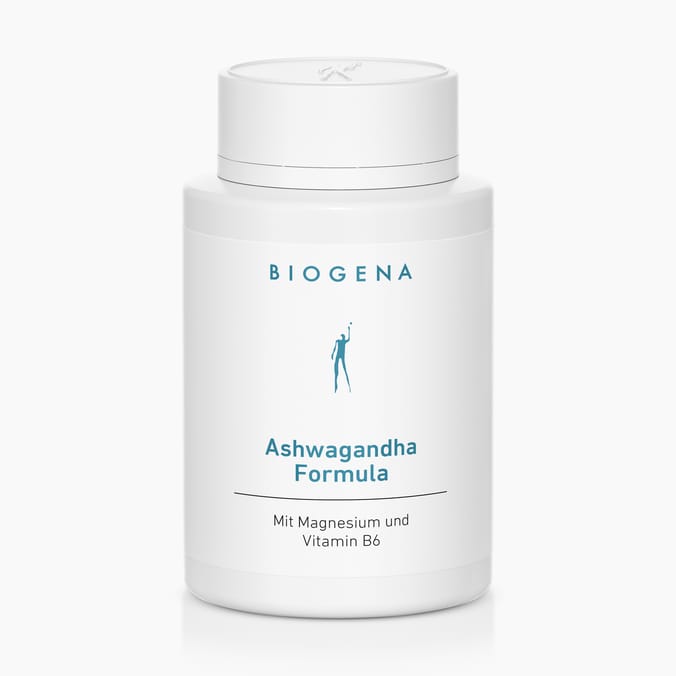 Ashwagandha Formula Biogena, Ashwagandha Formula, Flasche, weiss, Mit Magnesium und Vitamin B6