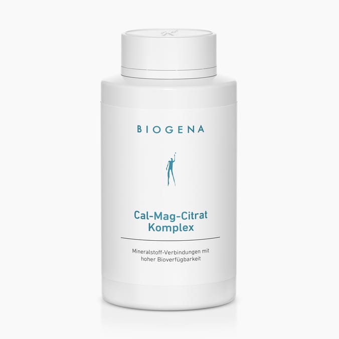 Biogena, Cal-Mag-Citrat Komplex, Flasche, weiß, Mineralstoff-Verbindungen mit hoher Bioverfügbarkeit