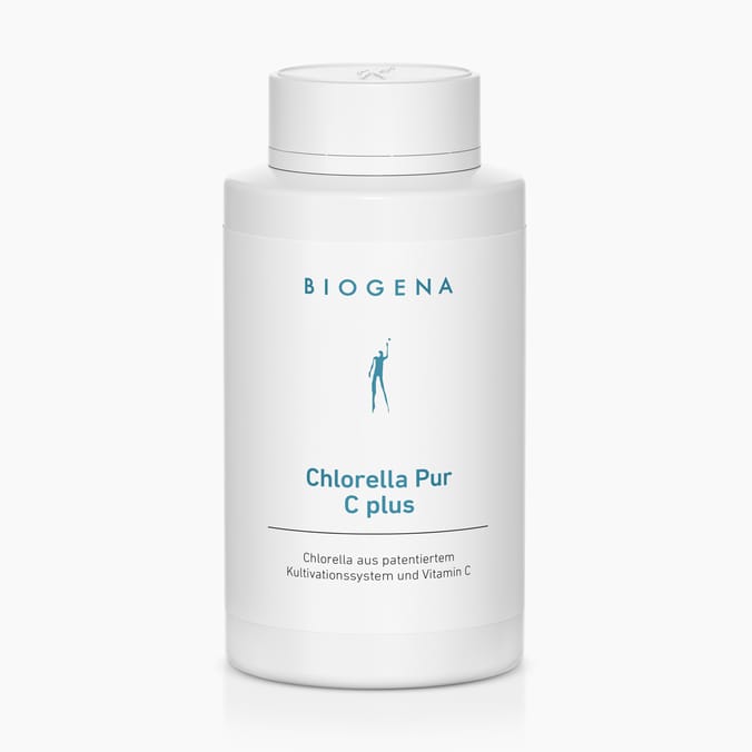 Biogena, Chlorella Pur C plus, Flasche, weiß, Chlorella aus patentiertem Kultivationssystem und Vitamin C