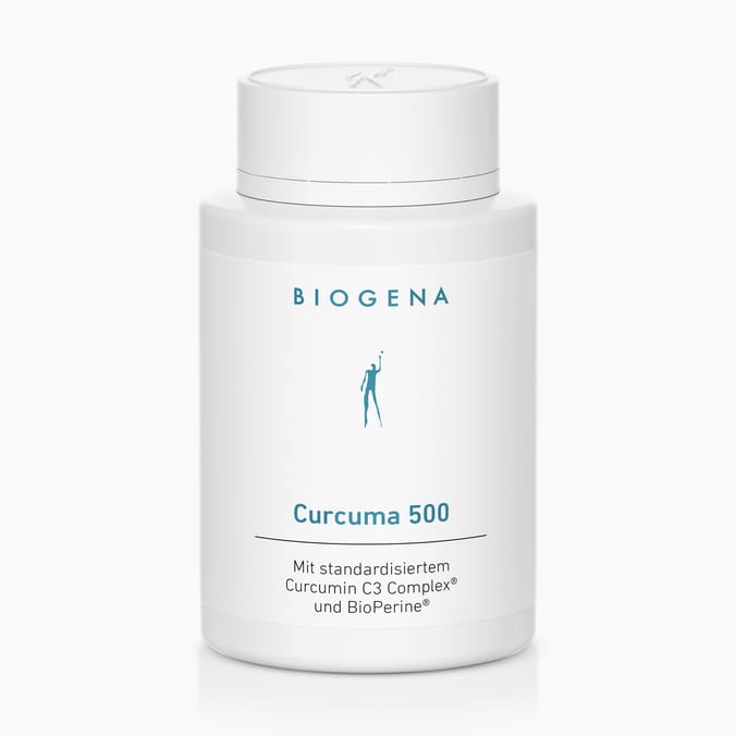 Biogena, Curcuma 500, Bottiglia, bianco, Con Curcumin C3 Complex® standardizzato e BioPerine®
