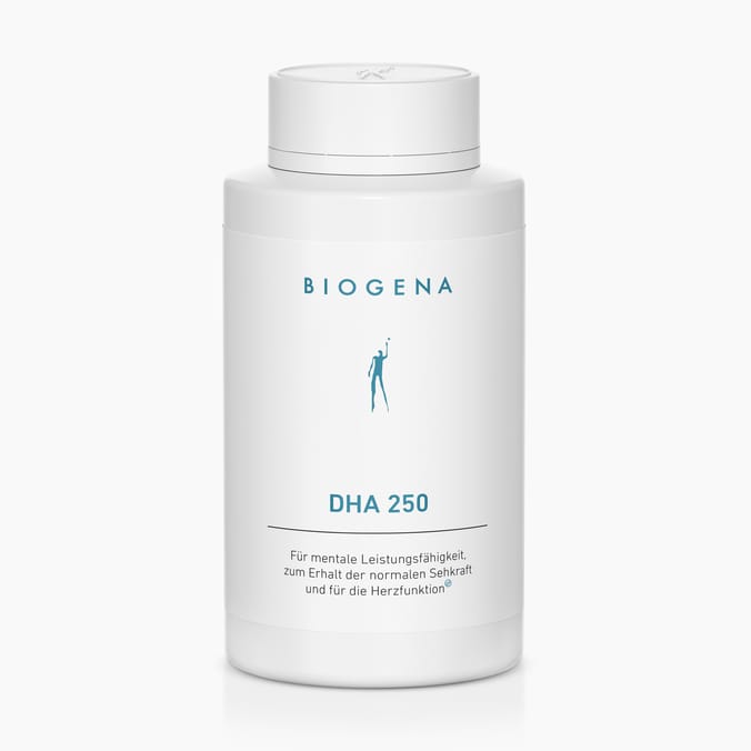 DHA 250 Biogena, DHA 250, Flasche, weiß, Für mentale Leistungsfähigkeit, zum Erhalt der normalen Sehkraft und für die Herzfunktion®