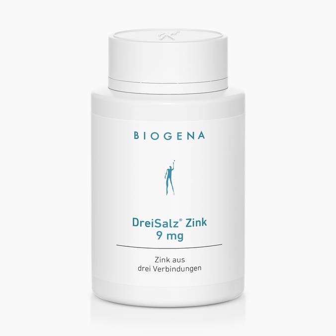 Biogena, DreiSalz® Zink 9 mg, Flasche, weiß, Zink aus drei Verbindungen