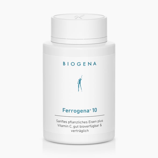 Biogena, Ferrogena® 10, Sticlă, alb, Fier vegetal blând plus vitamina C, bine biodisponibil & tolerabil