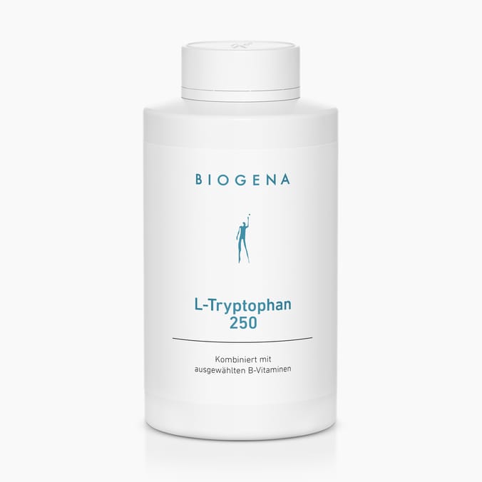 Biogena, L-Tryptophan 250, Flasche, weiss, Kombiniert mit ausgewählten B-Vitaminen