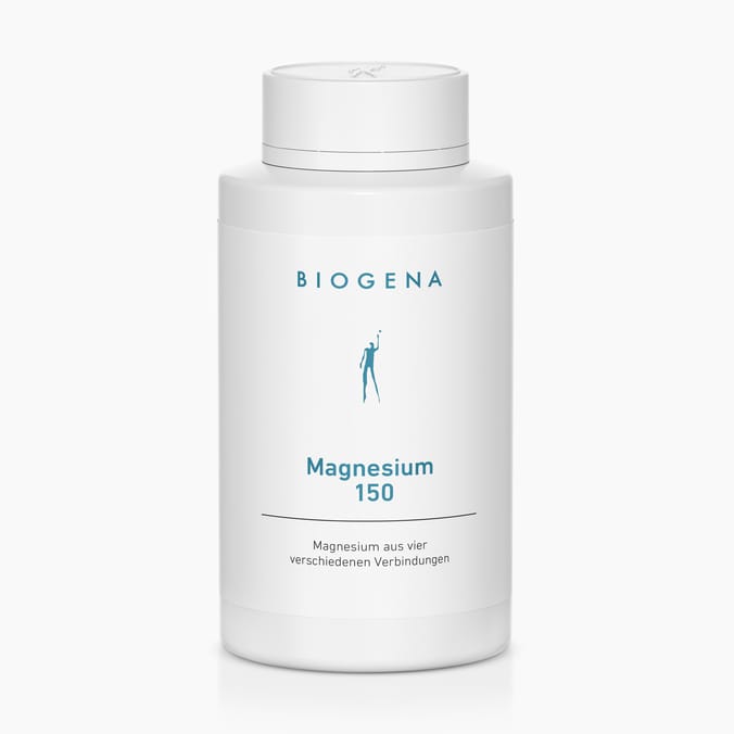 Biogena, Magnesium 150, Bottle, white, Magnesium from four different compounds