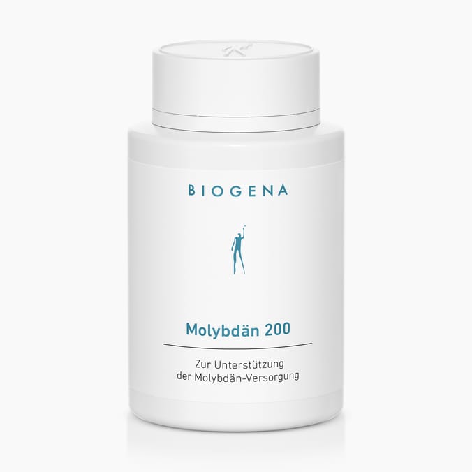 Biogena, Molybdän 200, Flasche, weiß, Zur Unterstützung der Molybdän-Versorgung