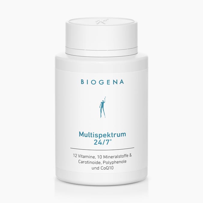 Biogena, Multispektrum 24/7®, Flasche, weiß, 12 Vitamine, 10 Mineralstoffe & Carotinoide, Polyphenole und CoQ10