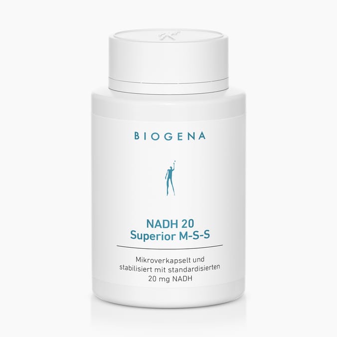 Biogena, NADH 20 Superior M-S-S, Bottle, white, Microencapsulated and stabilised with standardised 20 mg NADH