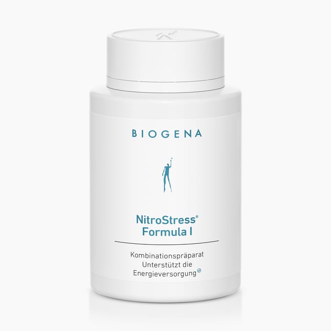 NitroStress® Formula I Biogena, NitroStress® Formula I, Flasche, weiß, Kombinationspräparat Unterstützt die Energieversorgung®