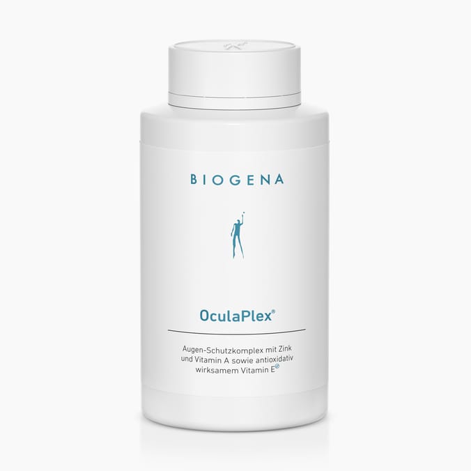 Biogena, OculaPlex®, Bottle, white, Eye protection complex with zinc and vitamin A as well as antioxidant-effective vitamin E®