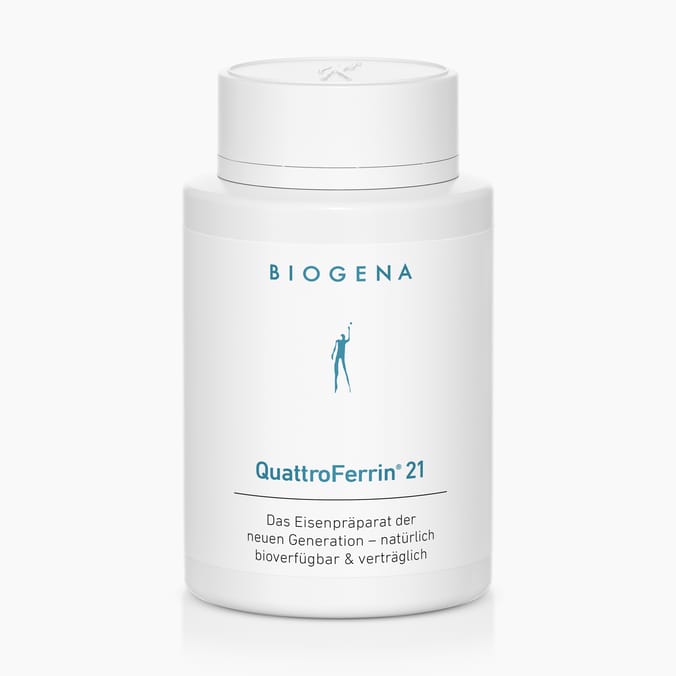 Biogena, QuattroFerrin® 21, Flasche, weiß, Das Eisenpräparat der neuen Generation – natürlich bioverfügbar & verträglich