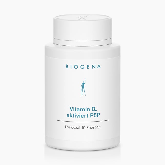 Biogena, Vitamin B₆ aktiviert P5P, Flasche, weiß, Pyridoxal-5’-Phosphat
